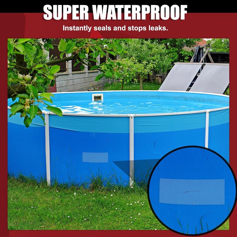 ETERART Waterproof Tape 4 Inch x 10 FT, Seal Tape Clean - Heavy Duty Leak Repair for Roof, Pipe, Boat, Hose & Outdoor Emergency Fix - Permanent Weather Resistant Seal - Image 4